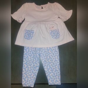 Carter's Pink and Blue Baby Bunny Outfit 18 Months
